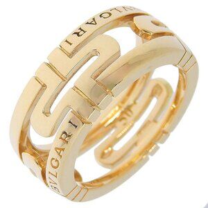 BVLGARI Parentesi open work Ring K18 yellow gold #5.1(US Size) 7.6g Women